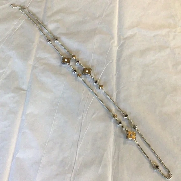 Brighton Silver Necklace with Floral Charms - Picture 3 of 9